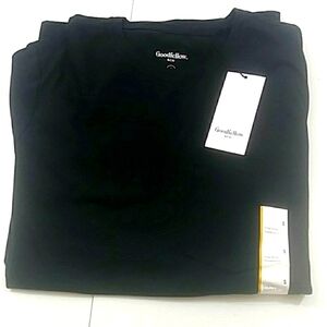 Goodfellow Long Sleeve Tee Shirt Black Men's Small Standard Fit Cotton Blend